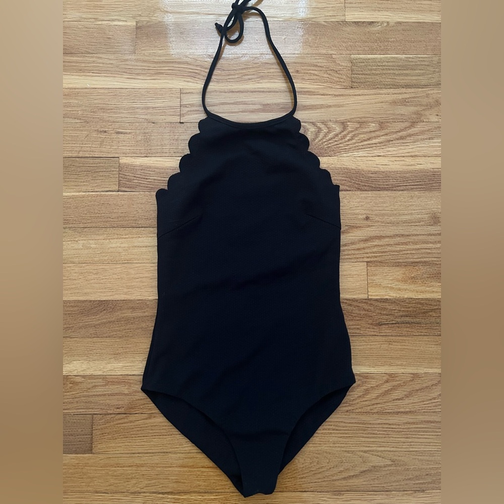 MARYSIA SWIM Scalloped Halter One Piece Swimsuit in Black Size XS - Picture 3 of 6